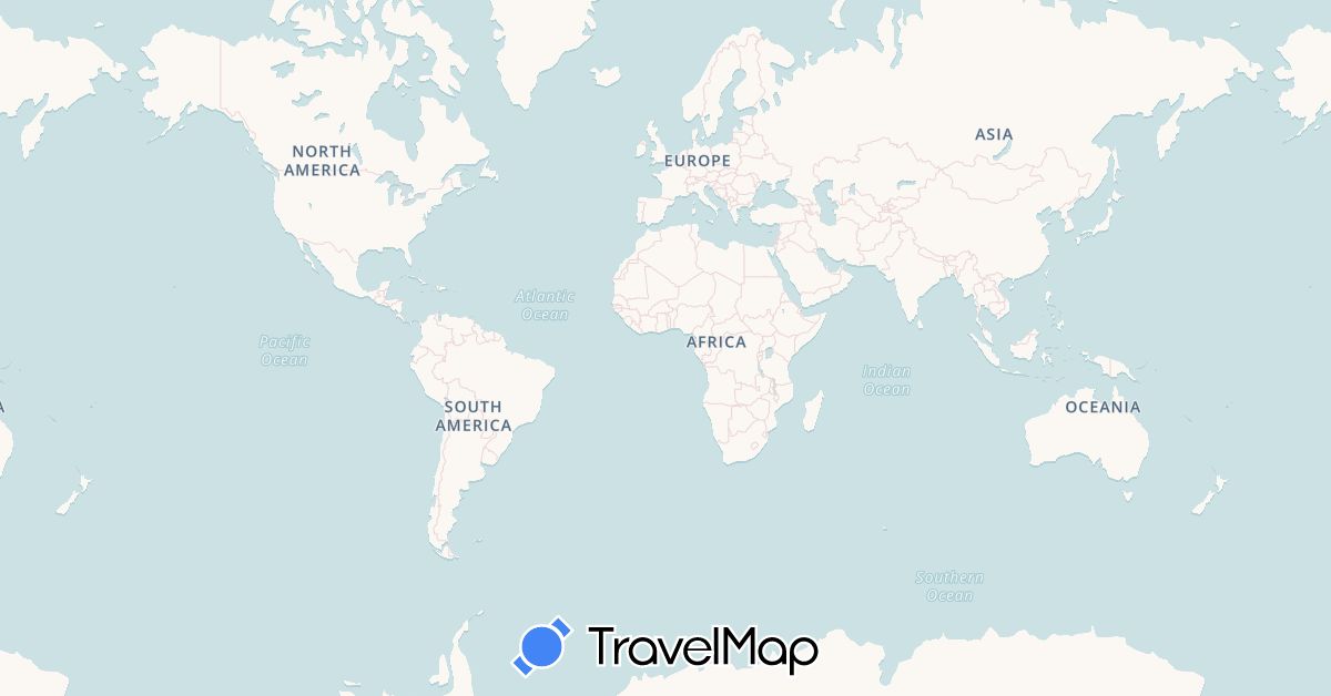 TravelMap itinerary: driving, bus, plane, train, hiking, boat in United Arab Emirates, Argentina, Austria, Bosnia and Herzegovina, Belgium, Chile, Colombia, Czech Republic, Denmark, Ecuador, Egypt, United Kingdom, Georgia, Croatia, Hungary, India, Italy, Jordan, Kenya, Morocco, Montenegro, Mexico, Netherlands, Nepal, Portugal, Romania, Serbia, Rwanda, Slovenia, Tunisia, Turkey, Tanzania, Uganda, United States (Africa, Asia, Europe, North America, South America)